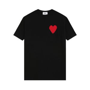 Luksusowy styl mody T Shirt 22 Spring Love Jacquard haft haftted dzianinowa wersja z krótkim rękawem projektu dla Amis Men and Women Hip Hop Sweater Tee