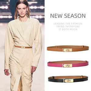 Trend versatile waist accessories women kelly thin belt leather fashion waist belts women's dress decoration multiple colors