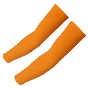 Armbåge knäskydd 1pair golf kylarm ärmhylsa elastisk mjuk orange körning daglig cykel tennis sommar utomhus sport camping solskydd