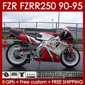 Bodykit für Yamaha FZRR FZR 250R 250RR FZR 250 FZR250R weiß rot schwarz FZR-250 143No.26 FZR-250R FZR250 R RR 90 91 92 93 94 95 FZR250RR 1990 1991 1992 1993 1994 1995 Verkleidung