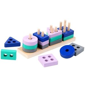 Montessori brinquedo de madeira bloqueia o aprendizado precoce da forma de cor eonal corresponde a brinquedos infantis para crianças meninos meninas 220621