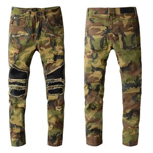 2022 jeans för man designer mager fit rip skalle smal cyklist mens denim nöd kult rapper street plus size camouflage hip hop curvy lång rakt ben stretch lapp