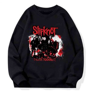 Slipknots harajuku casual Men hoodie gothic rockband grafisk tröja hip hop punk o-hals långärmad tröjor tung mental mental
