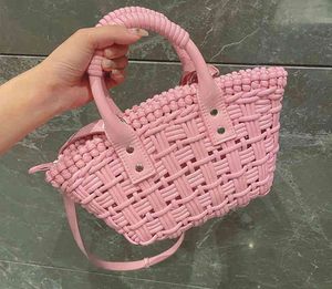 Fashion Designer Handbag New Hollow letters fashion paper woven women's shoulder bag Summer Beach Tote Luxury bag G220601