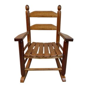 Kindermeubilair schommelstoel Brown Colour- binnen of buiten-geschikt voor kinderen-duurzaam populus Wood-Oak