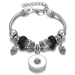 Bracciale in argento sterling 925 con ciondolo a scatto con bottone a pressione Love Cross Tree Starfish Key Beads Bead Fit Pandora Charms Bracciale Accessori per gioielli fai da te