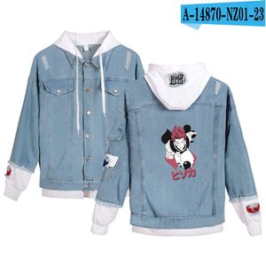 Herrenjacken XXS-4XL Jeansjacke X Hoodie Mode Hop Mäntel Harajuku Anime Sweatshirt Hisoka Männer Frauen MantelHerren HerrenHerren