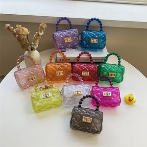 Çocuk Cüzdanlar ve Çantalar Yaz Pvc Jelly Mini Crossbody Girl Clear Coin Pouch Kadın Çanta El Çantaları Tote 220630