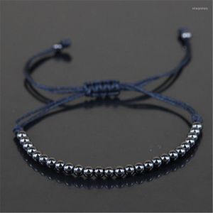 Braccialetti Charm 1pc Macrame intrecciato di moda con perle di rame da 4 mm Bracciale per uomini Gioielli Dichiarazione
