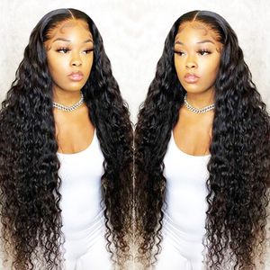 30inch Brazilian Water Wave Human Hair Bundles with lace Closure 4X4 Wet Wavy Curly 28 32inch