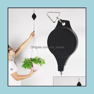 Andra tr￤dg￥rdsmaterial Patio Lawn Home Dractable Hook Hanger Plant Orc Pots Hanging Ader DHH59