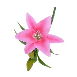 Easter Vivid Artificial Lily Flower Short Branch Faux Floral 37cm Home Wedding Party Table Decor G10265s