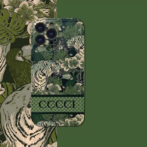 Capa de telefone de designer de floresta, letra clássica, marca de moda, capas de telefone à prova de choque de alta qualidade para iPhone 12 13 Pro Max 7 8 Plus Nice G226243F