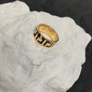 Ring Halskette Herren großhandel-Luxurys Designer Ring Schmuck Designer Herren Engagements für Frauen lieben Buchstaben F Gold Ring Einfachheit Halsketten