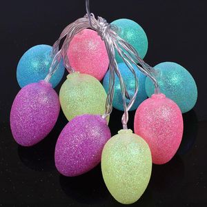 Strings Fluorescencyjny jajko wielkanocny sznur światła dla dzieci wakacyjna atmosfera dekoracja dekoracji baterii LED bateria sznurka