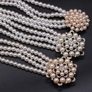 ベルトブライダルサッシ模造真珠の結婚式のベルトサテンと装飾ジュエリー