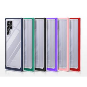 Klasa wojskowa wstrząsy Akrylowe Clear Case Case Anti Slip Cover dla Samsung S21 FE S22 Plus ultra A13 A23 A33 A43 A53 A73 5G A12 A22 A32 A32 A42 A52 A72 MOTO G Pure Power 2022