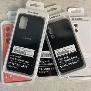 Samsung Galaxy S21 Ultra Silicon großhandel-Großhandel OEM Original Weiche Silikonhüllen mit Silky Touch Back Schutzabdeckung für Samsung Galaxy S8 S9 S10 S20 S21 Plus S21 Ultra S22 Anmerkung