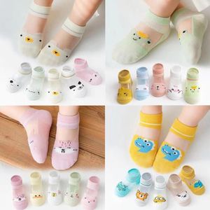 5 Pairs/Lot 0-5Yrs Baby Socks Summer Mesh Cotton Cartoon Animal Kids Girls Cute Newborn Boy Toddler Socks Accessories