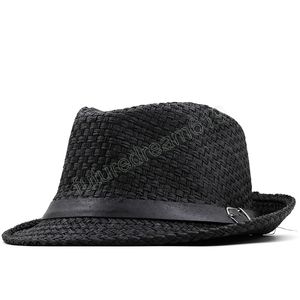 Mulheres simples homens de verão chapéu de sol para elegante senhora praia pai chapéu sunhat cavalheiro panamá chapéu gangster size tamanho 56-58cm
