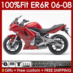 OEM CARINGS KIT для Kawasaki Ninja ER6 650 R ER 6 F 650R ER6F 06 07 08 BODY 139NO.73 650-R ER 6F ER-6F 2006 2007 2008 650R-ER6F 06-08