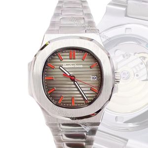 2022 men automatic watches luminous Grey dial stainless mens Asia 2813 Movement engraved text Transparent Mechanical montre de luxe wristwatch