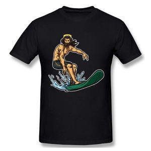 Idéias Do Homem venda por atacado-Homens camisetas Cool Jesus surfing surfre presente idéia tshirt homem camiseta mulher