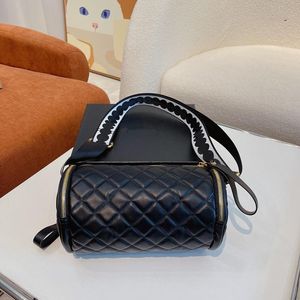 French High Quality Luxury Crossbody Bags Leather Wide Shoulder Strap Fashion Large Capacity Designer Handbag Female Totes Quilted Chain Pillow Wallet