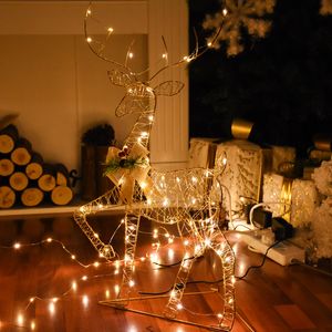 Noel Dekorasyonu Sevimli Küçük Geyik Işıkları ile Noel ve Yıllık Yazlık Atmosfer Noel Süslemeler Evi 201204