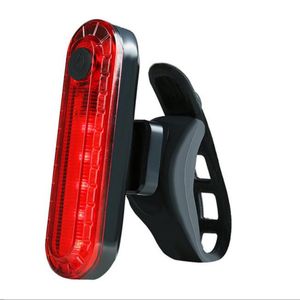 Fahrradzubehör Fahrrad Sicherheitsalarm Warnlampe Rot Radfahren Rücklicht USB -Wiederaufladungsbikes Rücklichter wasserdichte hintere Fahrradmotorrad -Roller Leuchten