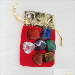 Kunsthandwerk, Kunstgeschenke, Hausgarten, Natur, Kristall-Chakra-Stein, 7-teiliges Set, Natursteine, Palmen-Reiki-Heilkristalle, Edelsteine, Dekoration