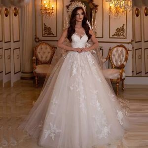 2022 Vestido De Novia A Line Wedding Gowns With Beads Lace Bridal Dresses Vestidos D e Novia Mariage