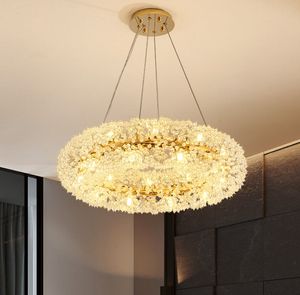 Neue Kristall Blume Kronleuchter Led Luxus Innen Beleuchtung Dekoration Wohnzimmer Schlafzimmer Runde Esszimmer Lampe