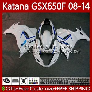 Bodys for Suzuki Katana GSXF 650 GSX-650F GSX 650F Bodywork 120No.14 GSXF650 GSX650F 08 09 10 11 12 13 14 White Blue GSXF-650 2008 2009 2011 2012 2012 2012 2014 Fairing