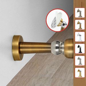 Sublimation Closers Stainless Steel Magnetic Doorstop Non-Punch Wind-Proof Door Stopper Wall Mounteds Floor Mounted Doors Holder Door Hardware