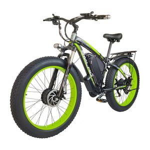 EU Stock Smlro XDC600 2000W Çift Motor Elektrikli Bisiklet 26 inç 4.0 Yetenekli Lastik 48V 22.4an 55km/s 65km Kilometre Hidrolik Fren Yetişkin için Elektrikli Bisiklet