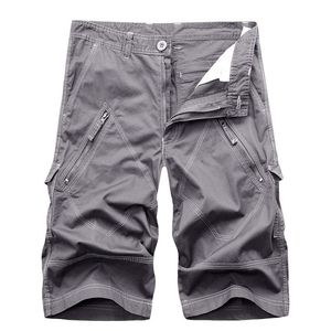 Men Cargo Shorts Summer Cotton Short Men Knee Length Pants Male Casual Short Trousers Fashion Men Clothing Plus Size 220622