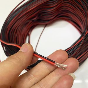Inne akcesoria oświetleniowe 0,2 sqaure Super miękki podwójny drut równoległy Wysoka temperatura Silikonowa czerwono -czarna kabel kabla łączącego