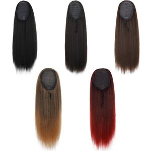 Syntetyczne peruki Merisi Hair Regulowany pasek Yaki Prosto Ponytail Hairpiece dla kobiet z grzebieniem fałszywe