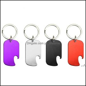 Dog Tagid Card Supplies Pet Home Garden Tag Opener Aluminium Eloy Military Dogs ID Taggar med öppnare-portbara små ölflasköppnare PA