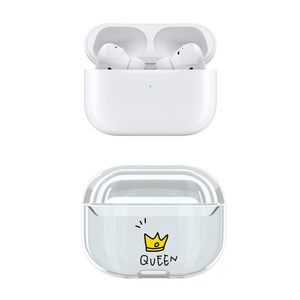 Fashion Cartoon Eardphone Protector Wpade dla Apple Airpods 3 1 2 Akcesoria przezroczyste przezroczyste słuchawki Bluetooth Pokrywa dla powietrza POD Airpod Pro 3gen Skin