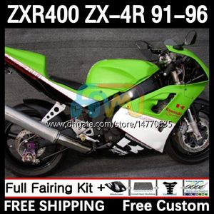 Zestaw całego ciała dla Kawasaki Ninja ZXR 400 CC ZX-4R ZXR400 91 92 93 94 95 96 Cowling 12DH.24 ZX4R 400CC ZX 4R ZXR-400 1991 1992 1993 1994 1995 1996 ABS ABS Fairing Green