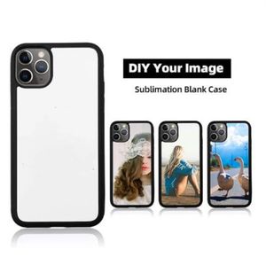 TPU PC em branco 2D Sublimação Casos DIY Designer Caixa de telefone de transferência de calor para iPhone 15 14 13 12 Mini Pro Max 11 XR XS 8 7 Plus Ultra com inserções de alumínio DHL