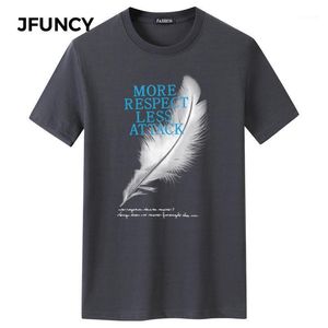 Camisetas para hombre JFUNCY 2022 Summer Supersime Men Tshirt Manga corta Tee Shirts Ropa Harajuku Feather Graphic Top Hombre Casual Streetwear