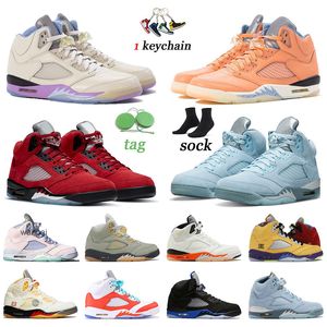 Racer Blue 5 5s Uomo Scarpe da ginnastica Scarpe da basket We The Bests Jumpman Sneakers Sport Raging Bull Jade Horizon Oreo Green Bean Casco pasquale