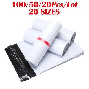Storage Bags White Packaging Postal Waterproof Envelope Express For Clothing Self Seal Mailling Plastic Courier BagsStorage