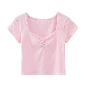 Sommar Toppar För Kvinnor Elegant Vit T Shirt Koreansk Kläder Kvinna Casual Short Sleeve Tshirt Kawaii Streetwear 220402