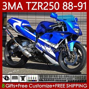 Bodys Kit For YAMAHA TZR-250 TZR 250 TZR250 R RS RR 88-91 Bodywork 115No.39 YPVS Factory blue 3MA TZR250R 88 89 90 91 TZR250-R TZR250RR 1988 1989 1990 1991 MOTO Fairings