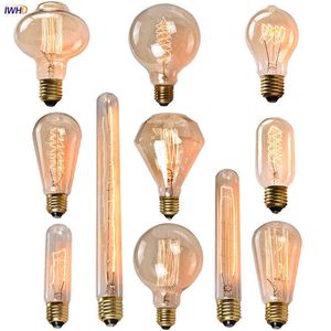 IWHD ST64 G80 Ampul Edison Bulb E27 40W 220V Industrial Decoration VINTAGE RETRO LAMP BULB AMPOULE BOMPOLILA GLOEILAMP H220428