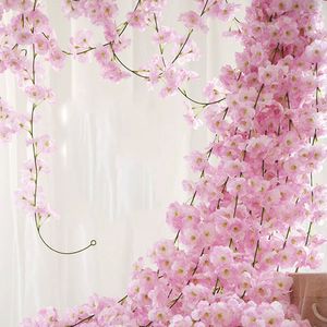 Flores decorativas grinaldas 135 Flor Head Sakura 18M Artificial Cherry Bloss 220823